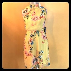 NWT New York & Company Yellow floral Dress. Sz XS